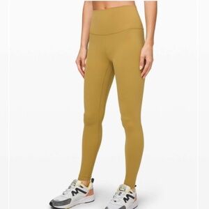 Lululemon align Grape Leaf Mustard Yellow 25 inch inseam